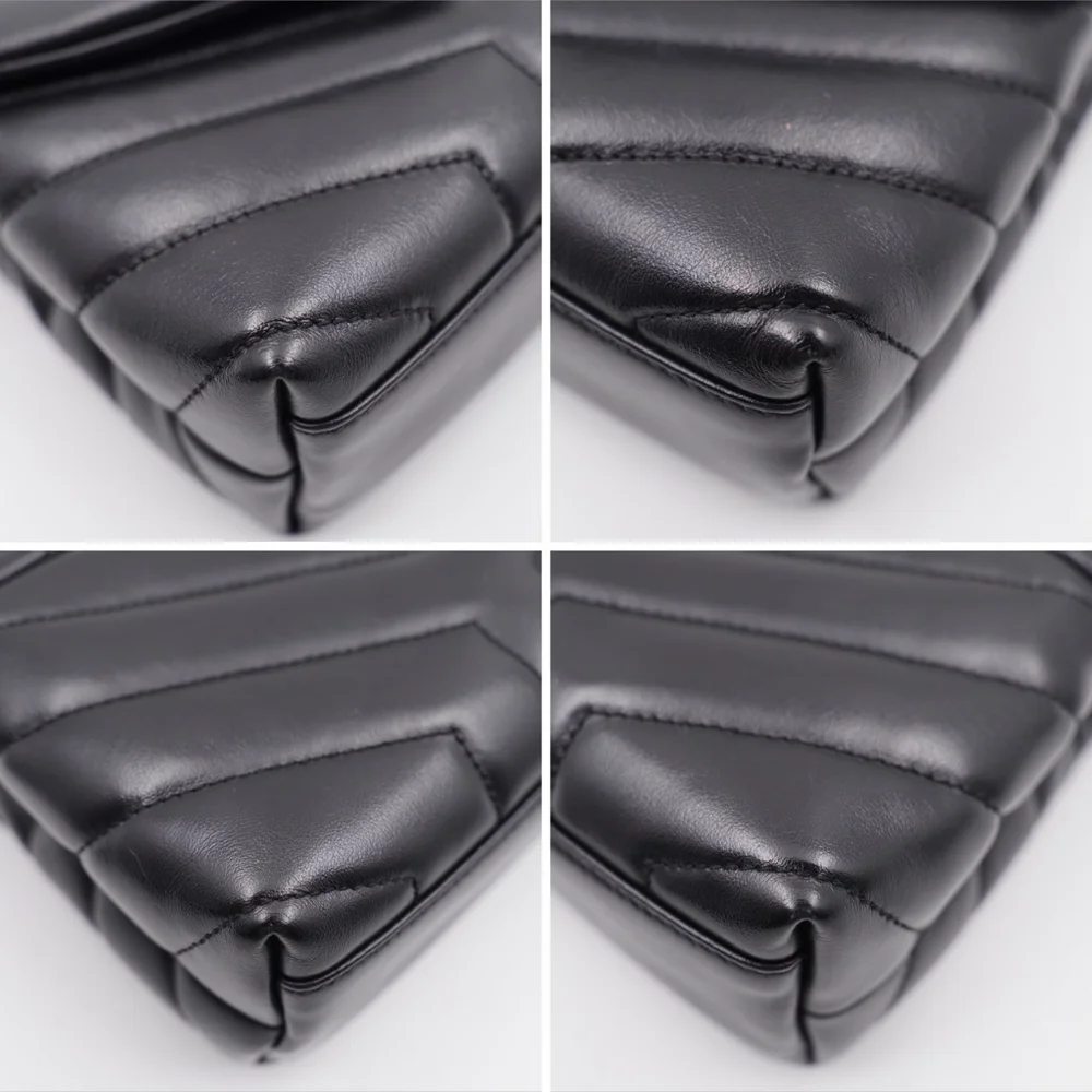 CF49 💟 Saint Laurent Loulou Shoulder Bag Matelasse Chevron Leather Toy - Picture 8 of 15